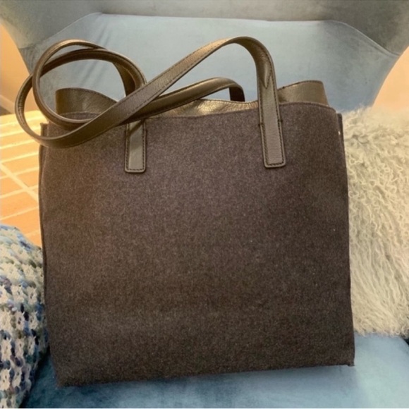 VINCE CAMUTO ASPHALT/BLACK TOTE/ SHOULDER BAG - Picture 2 of 12